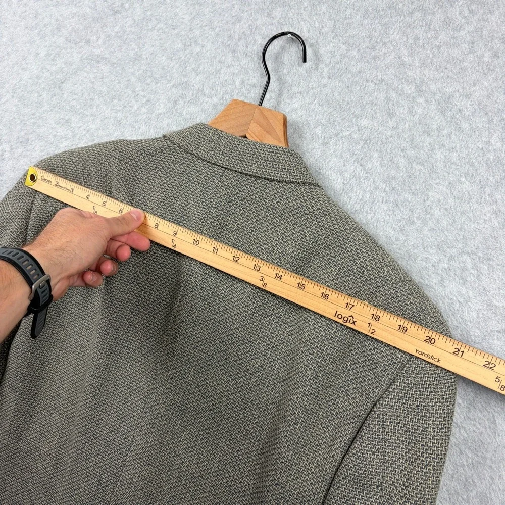 Vintage Mani Giorgio Armani Sport Coat Mens 43L Gray Tweed Wool Blazer Italy 90s